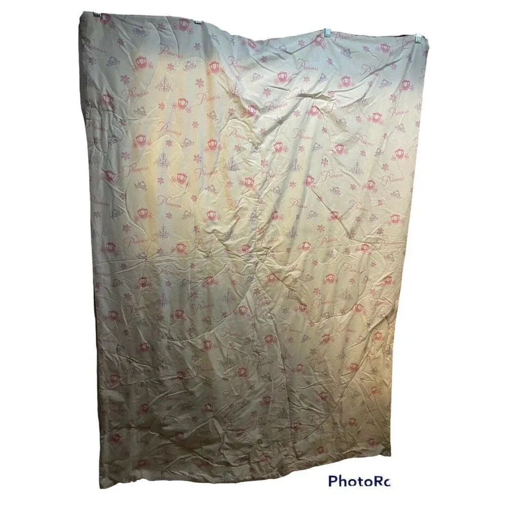 Disney Vintage Cinderella Princesses Reversible Comforter Blanket Throw 56x41
